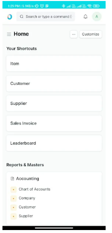 Techo ERP screenshot