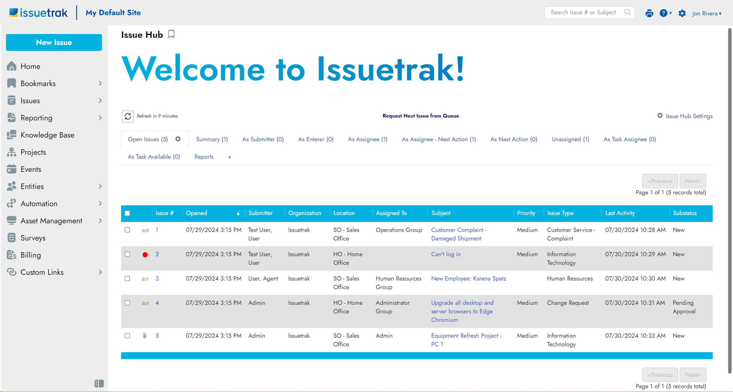 Issuetrak Software - Issue Hub