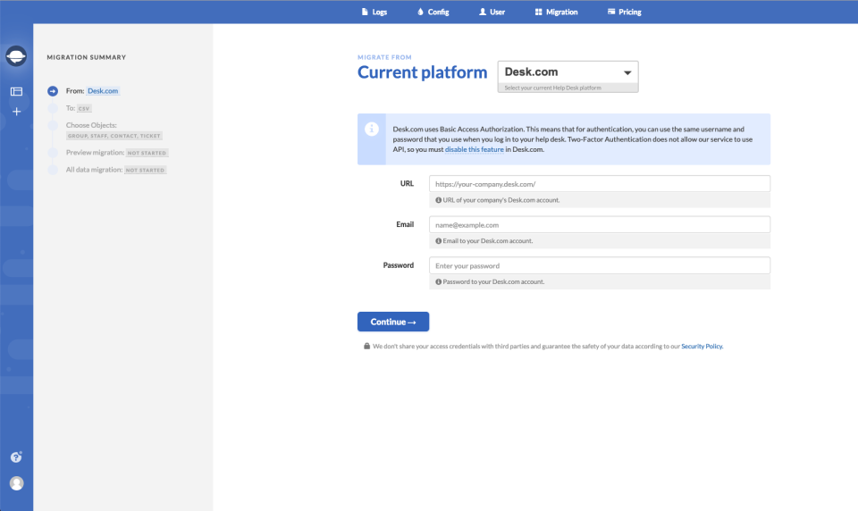 Help Desk Migration Software - 2