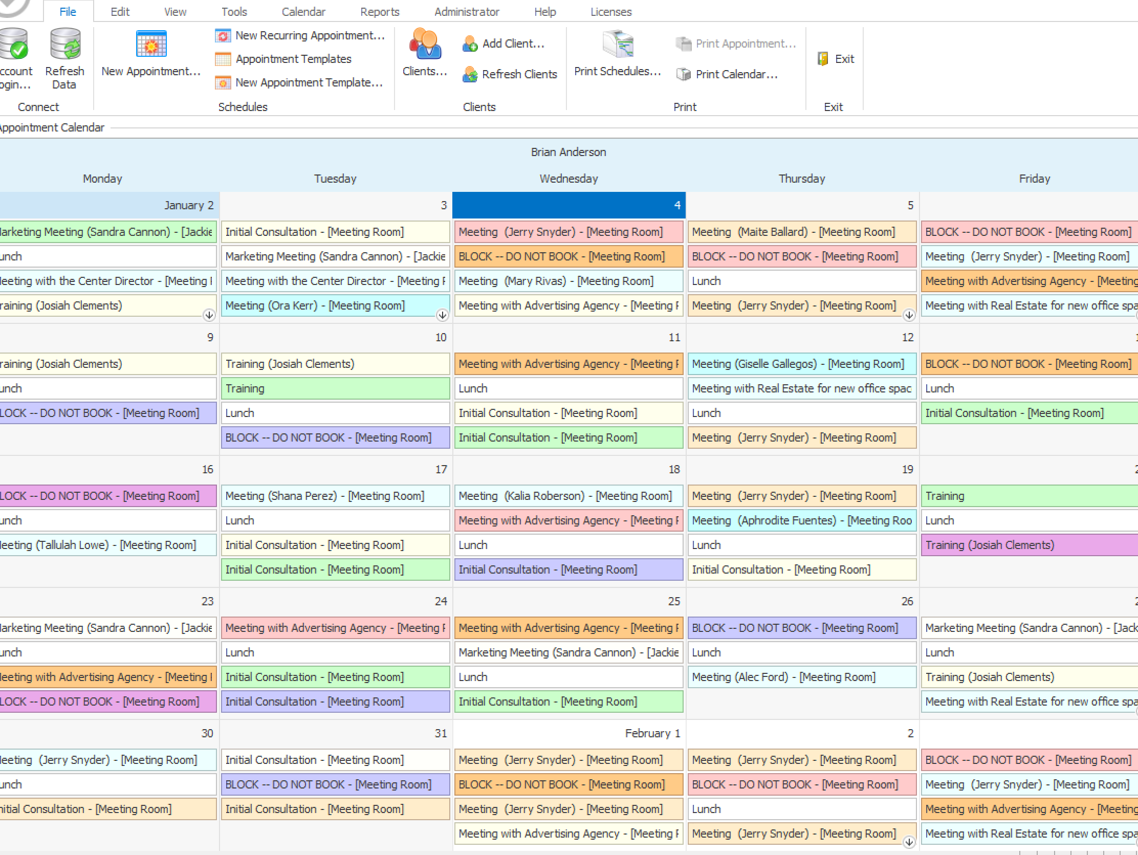 ScheduFlow Software - View multiple schedules side by side