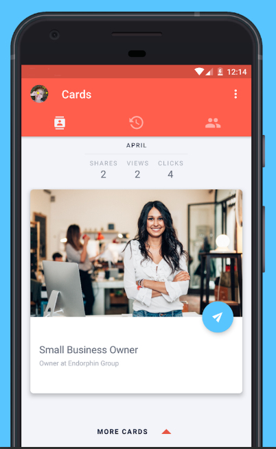 Inigo screenshot: Inigo digital business card
