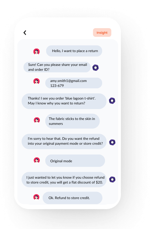 Saara AI-enabled chat