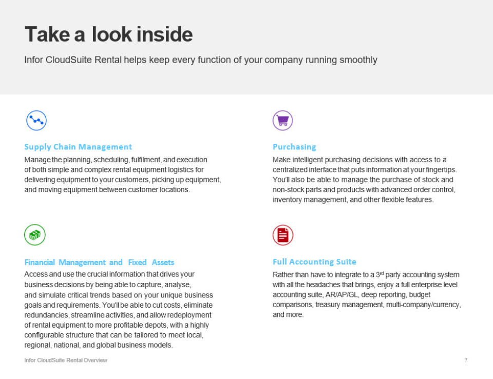 Infor SyteLine Equipment Rental & Service Pricing, Alternatives & More