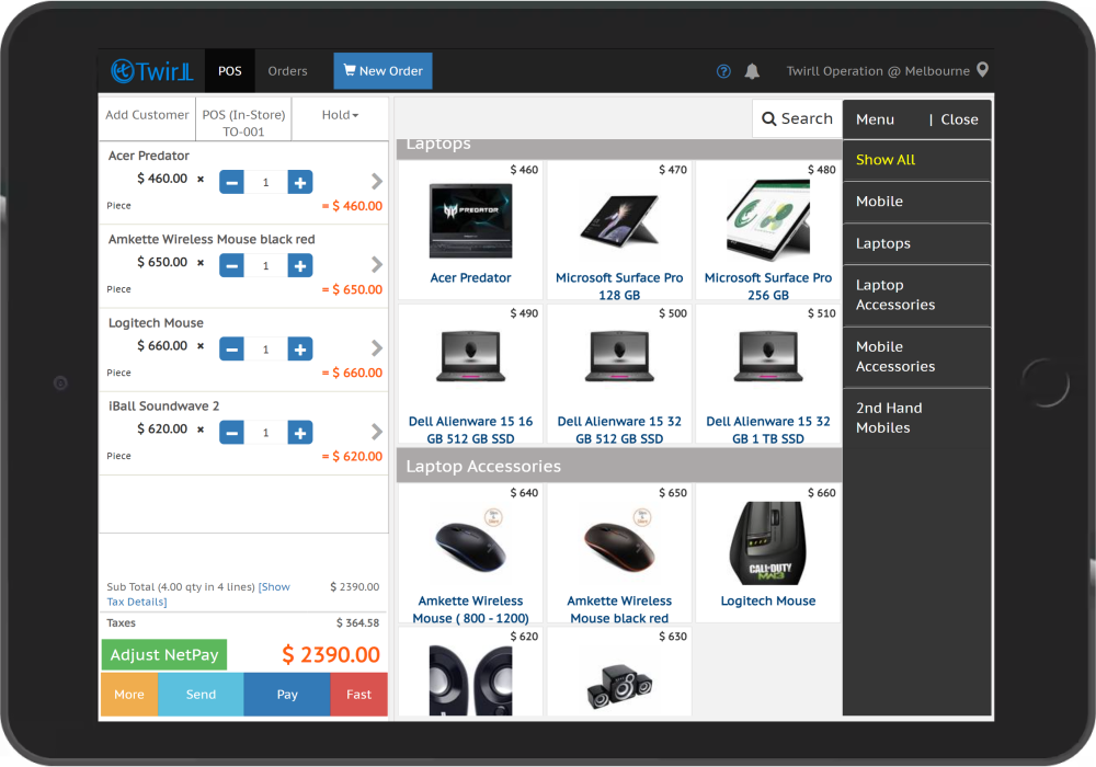 Twirll Point of Sale Software - 1