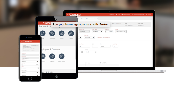 iBroker screenshot: Access iBroker on laptop, tablet and mobile devices