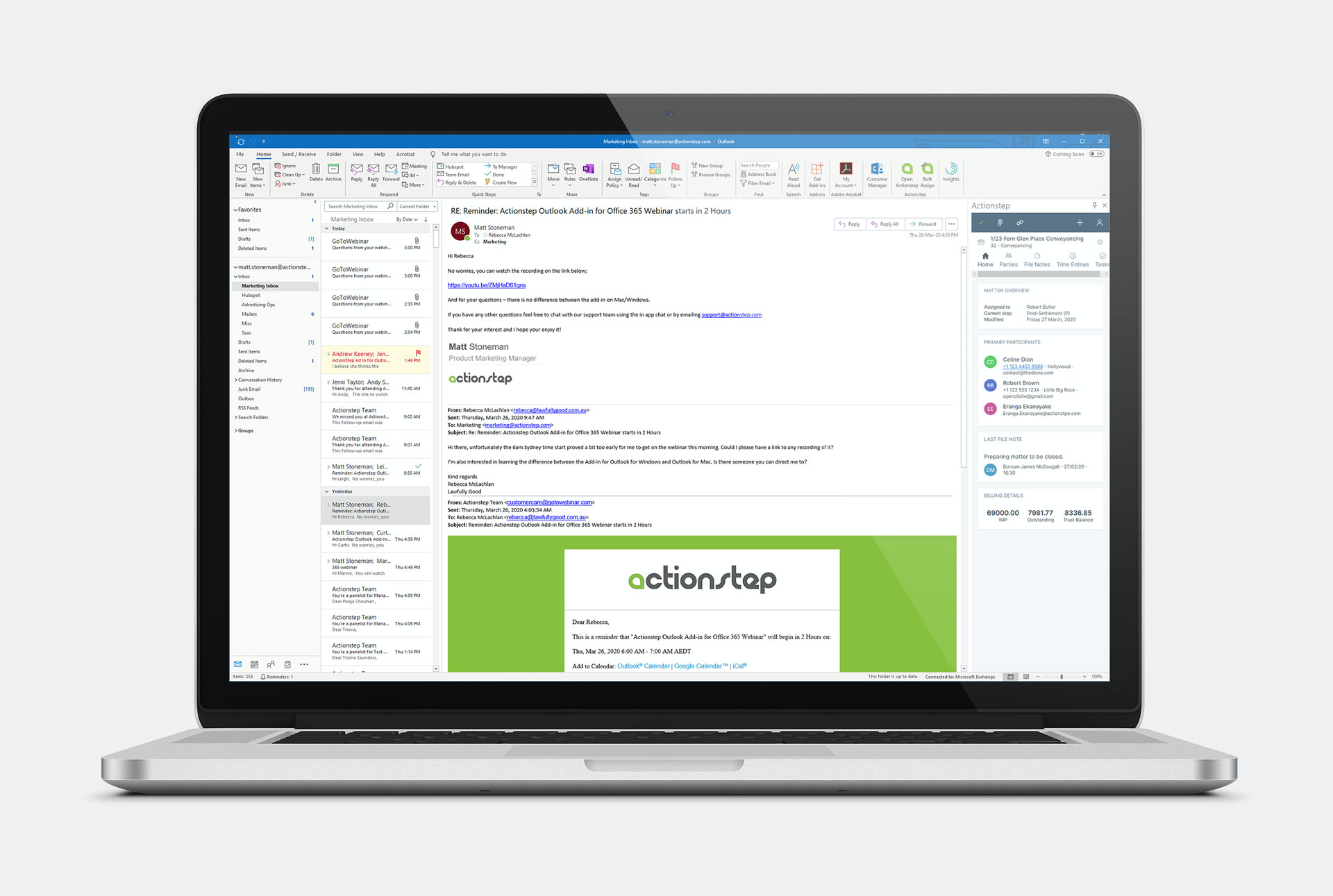 Actionstep Software - Actionstep outlook add-in for O365