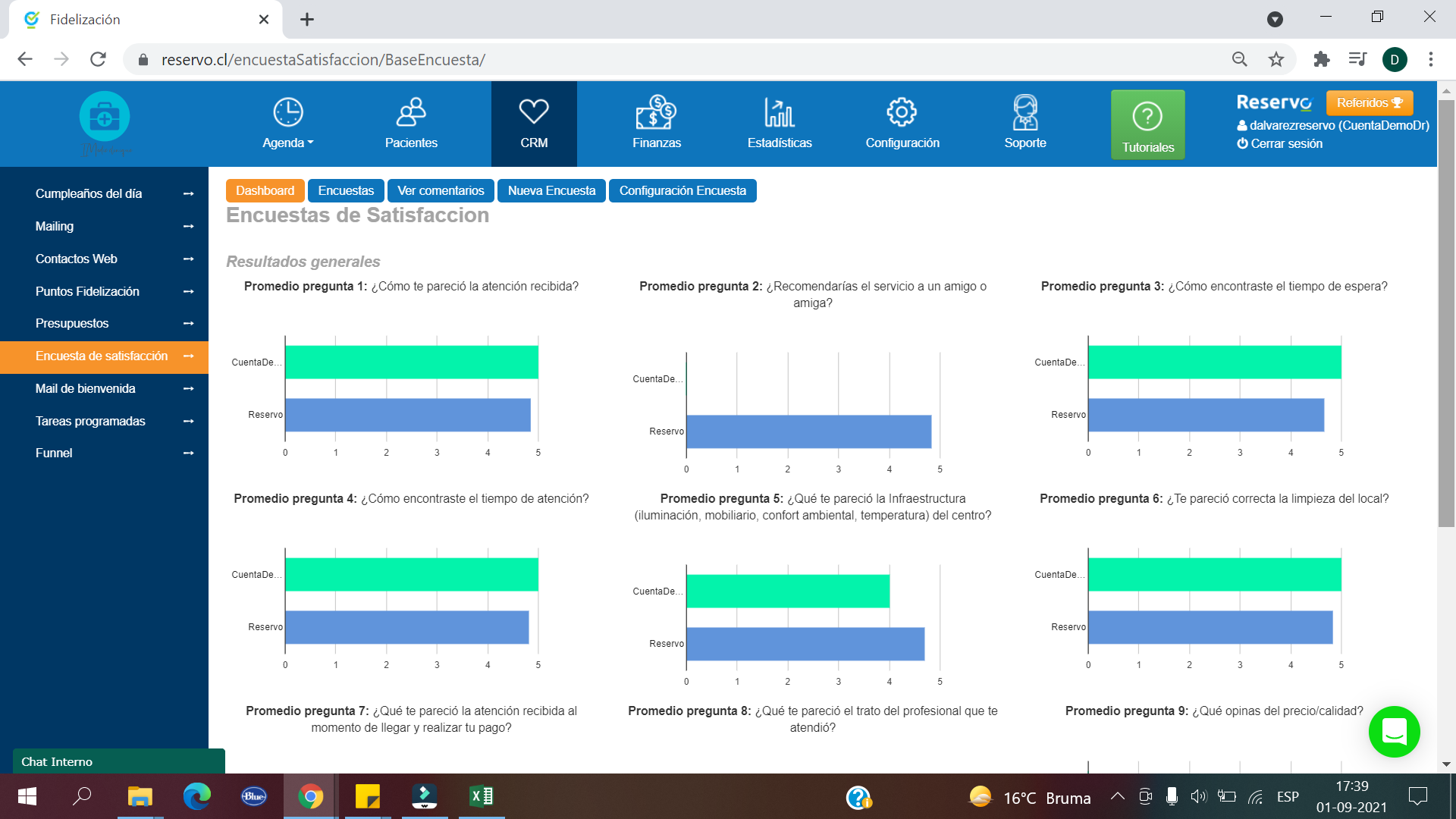 Reservo Software - satisfaction survey