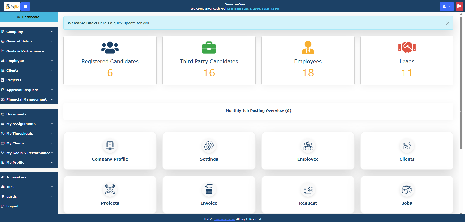 Pejtic screenshot: Pejtic dashboard