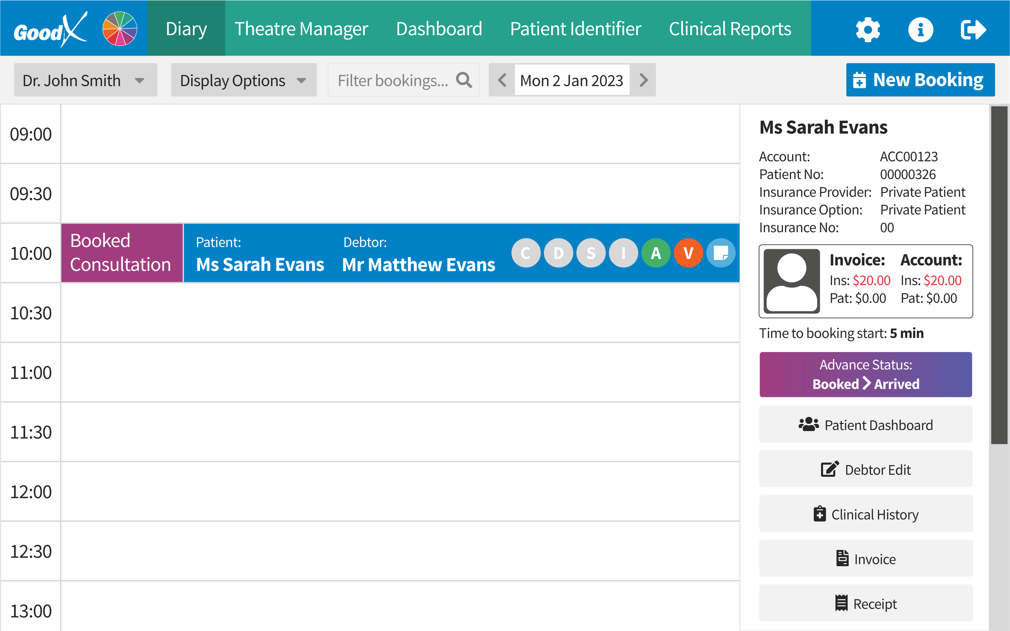 GoodX screenshot: GoodX diary