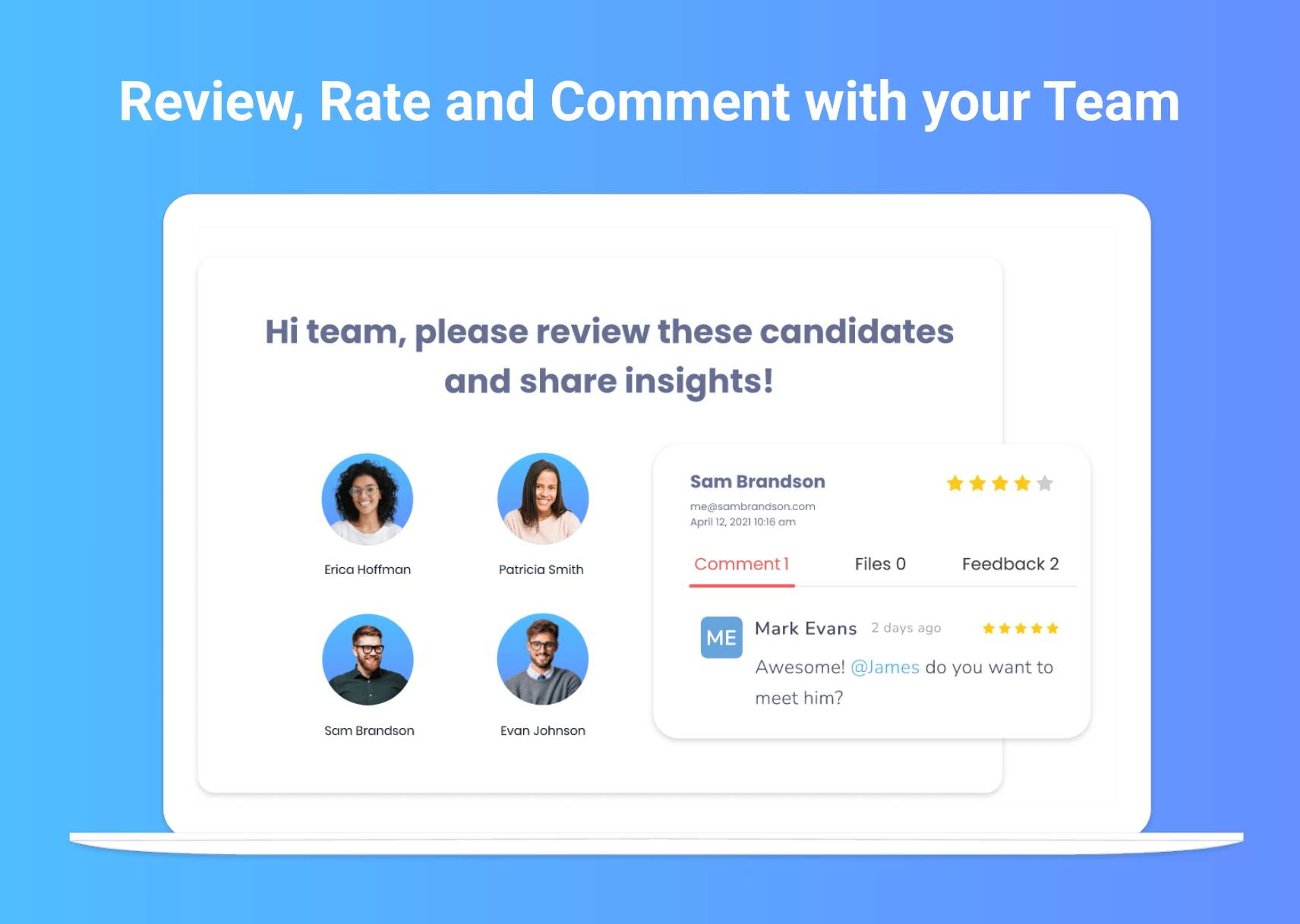 myInterview screenshot: myInterview comments