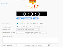 CaseFox Software - Desktop Timer - CaseFox Legal Billing Software