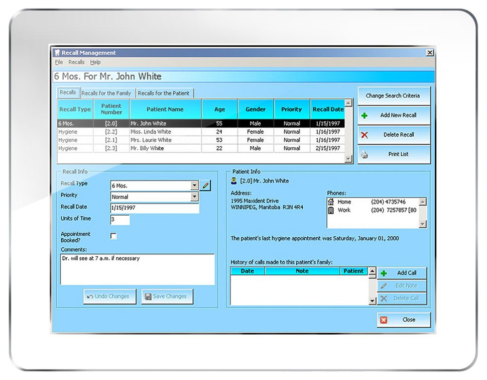 Maxident Software - Automate the patient recall / reminder process with MaxiReminder and Maxident's Never-Lose-A-Patient Recall and Appointment system
