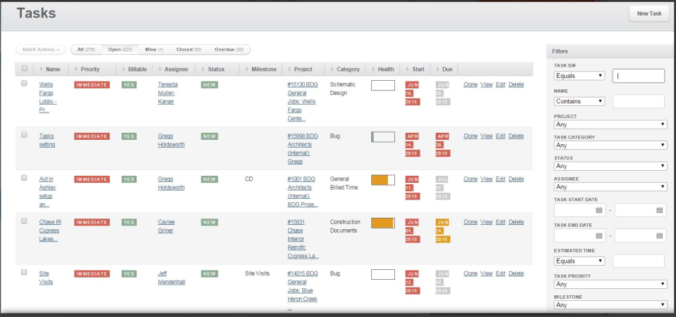 View task status