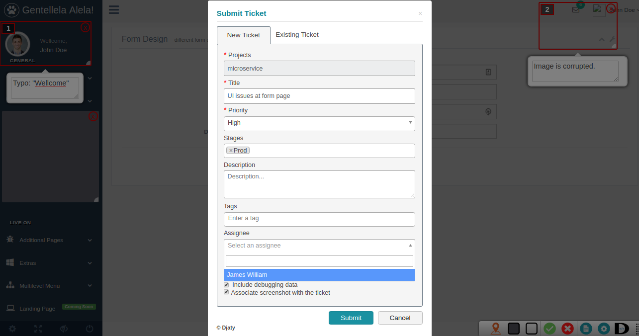 Assign your ticket to your teammate directly from the extension