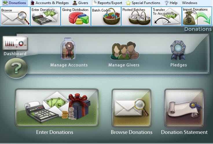 The Donation Module - Where giving and pledging are handled.