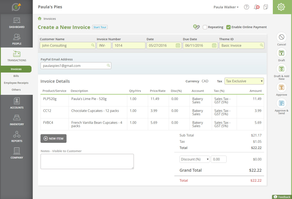 3 - Add New Invoice