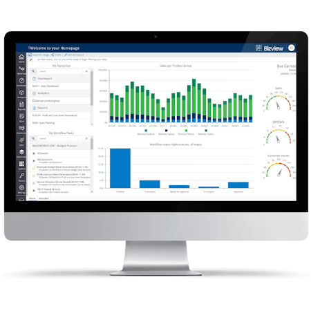 Bizview screenshot: Accelerate Business Growth with Collaborative and Connected Planning, Budgeting, and Forecasting
