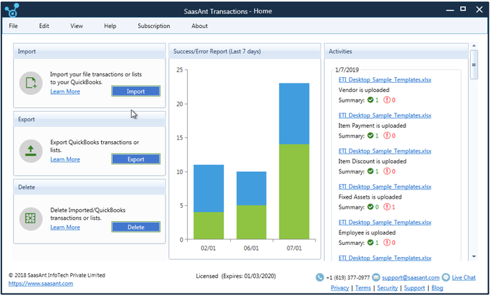 SaasAnt Transactions