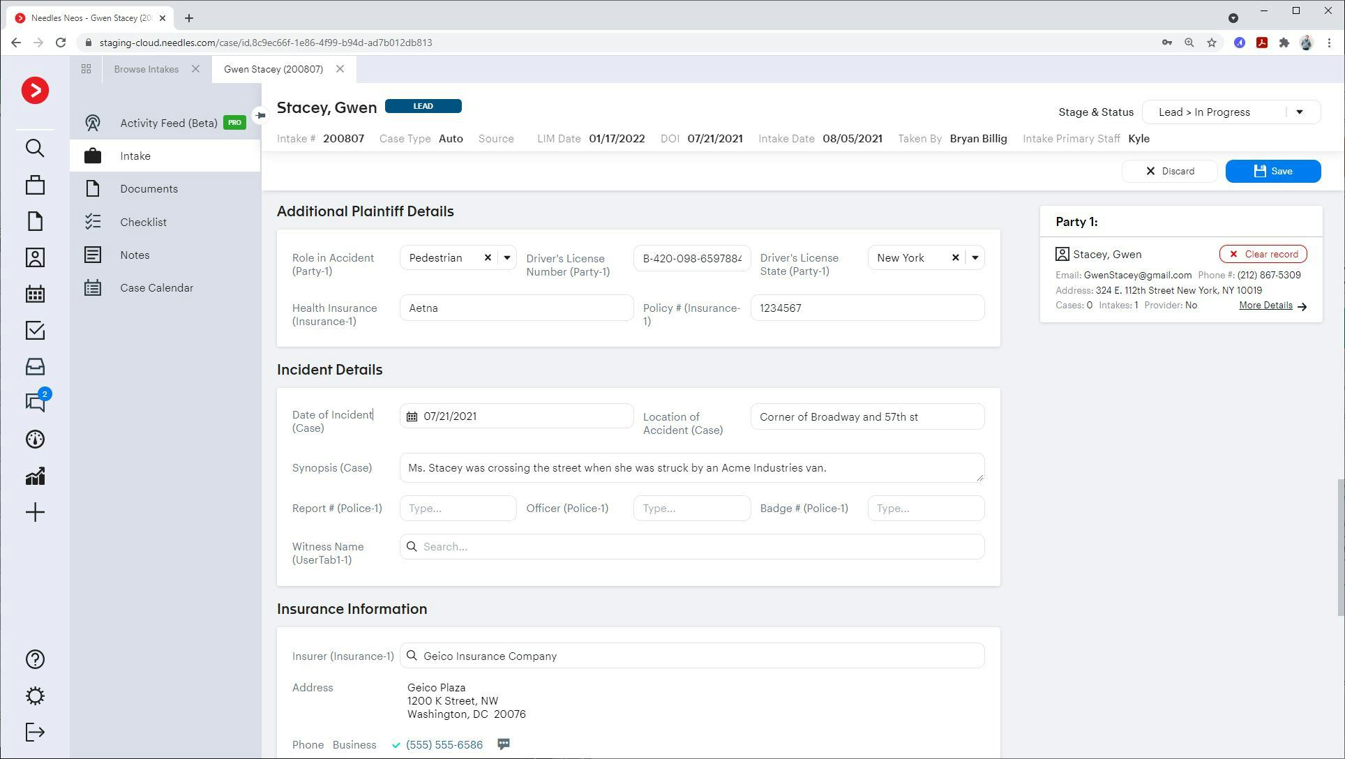 Needles Neos Software - Seamlessly manage client intakes with fully-native intake capabilities