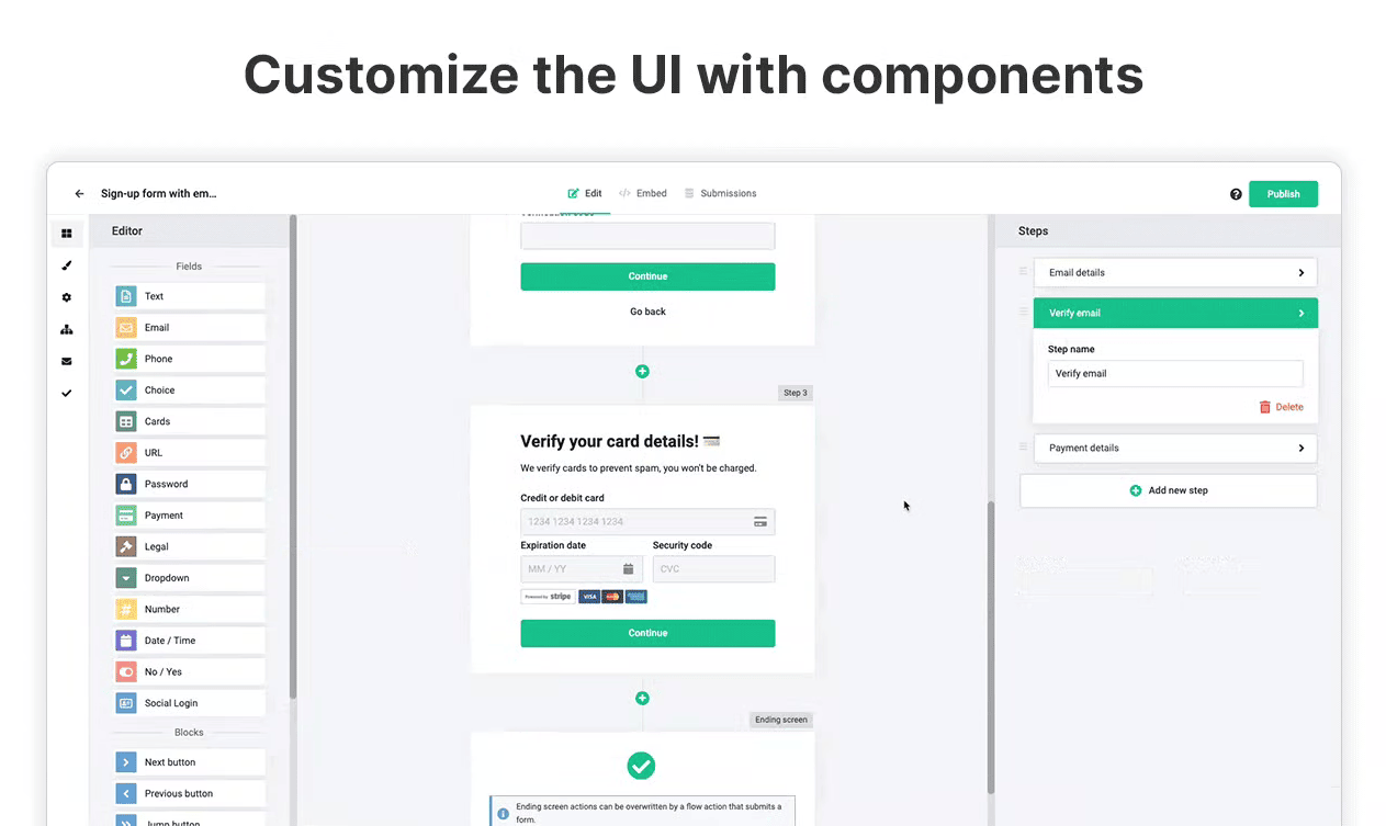 Customize the UI with components