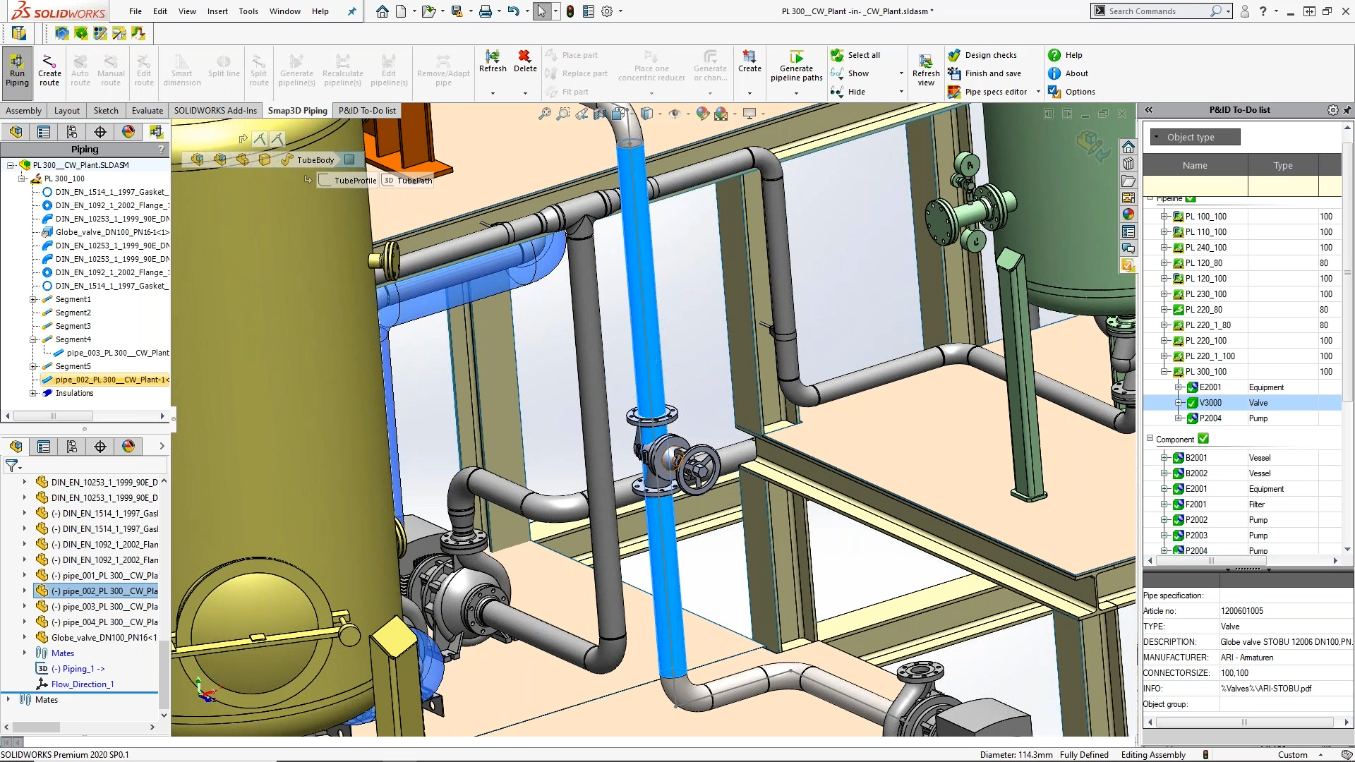 Smap3D Plant Design Piping designing