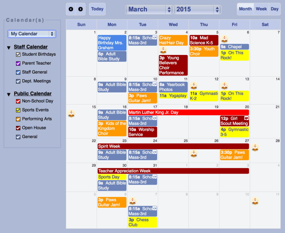 Keep everyone in sync with integrated calendars.