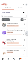 Groom LMS screenshot: Groom LMS dashboard