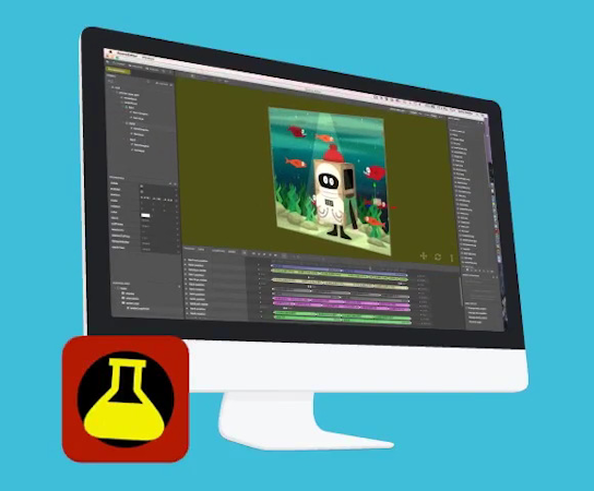 ZapWorks screenshot: ZapWorks Studio, shown here on macOS, is the platform's own IDE with all the tools for developing and publishing interactive 3D AR experiences from the desktop