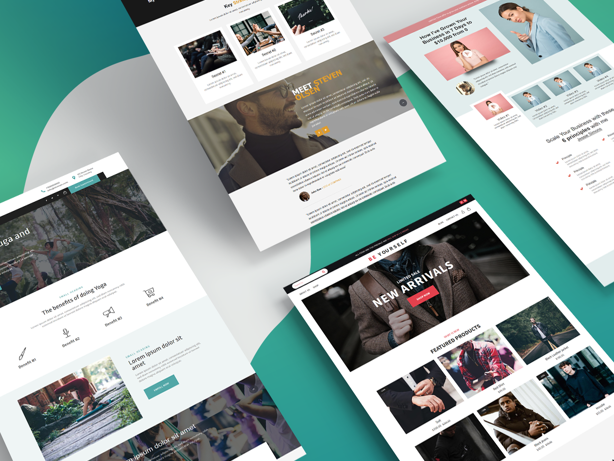 Simvoly Software - Some of the amazing templates