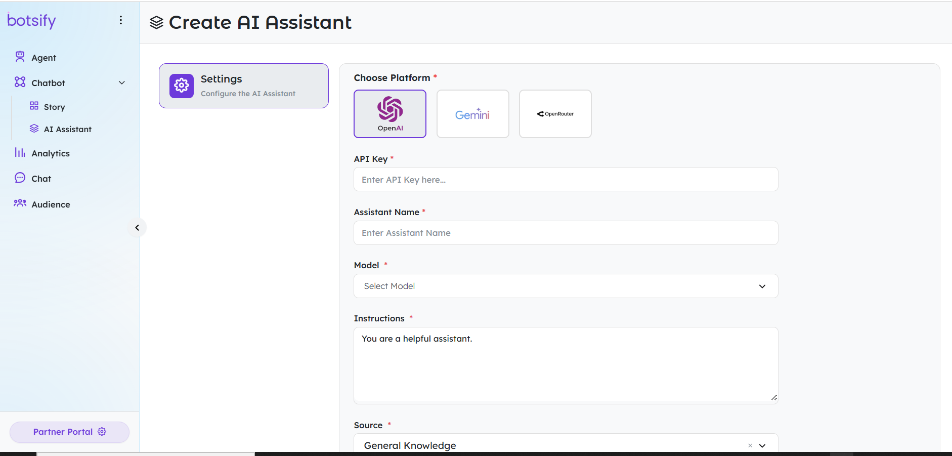 Botsify screenshot: Botsify AI Assistant