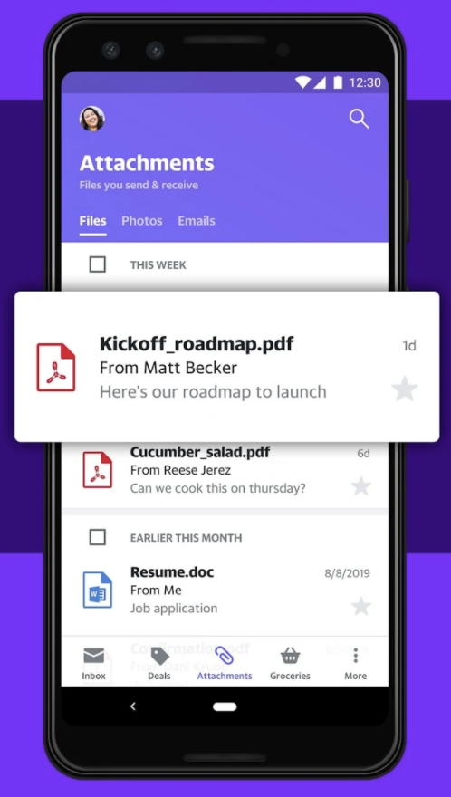 Yahoo Mail - mobile version