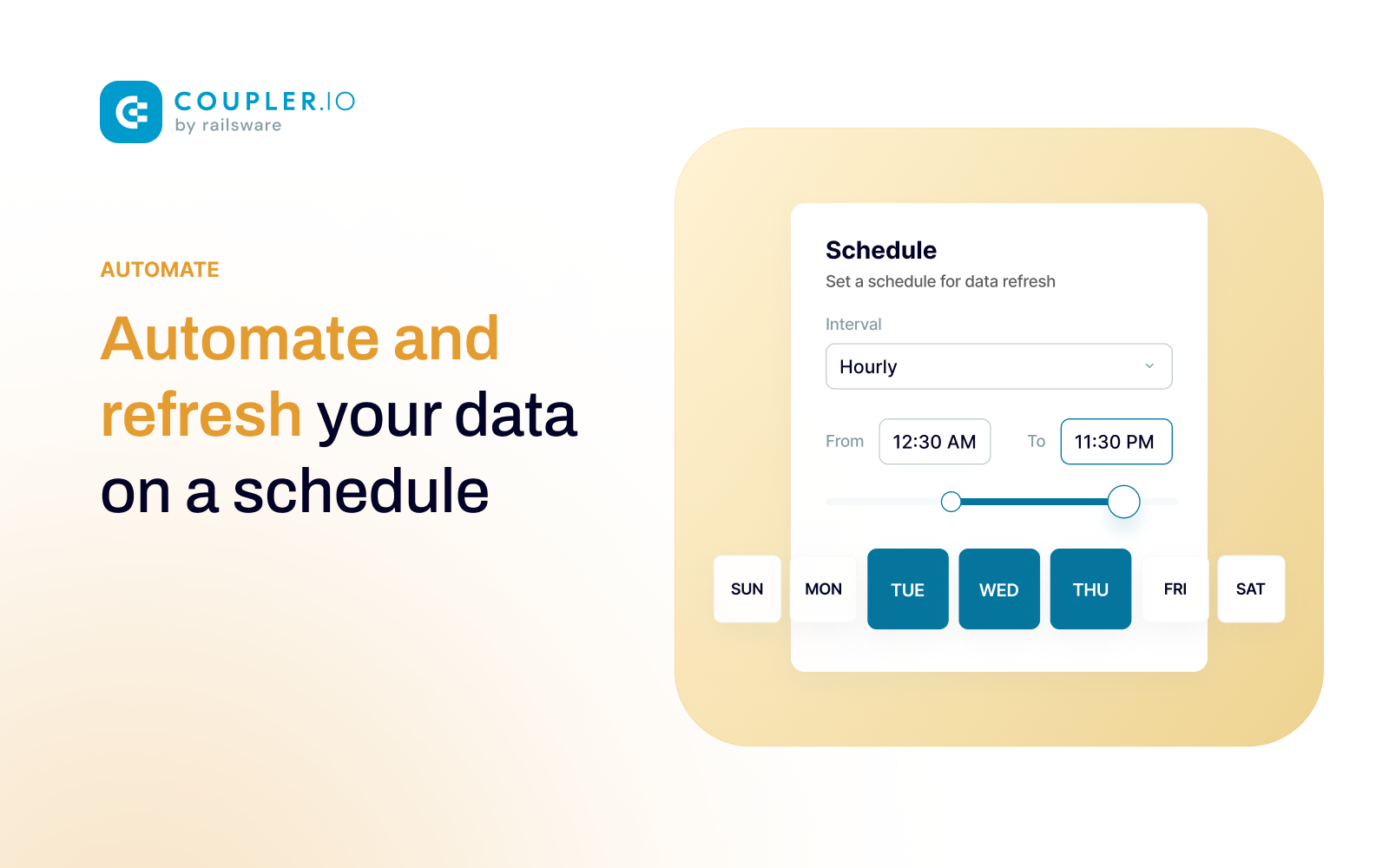 Automate and refresh your data on a schedule