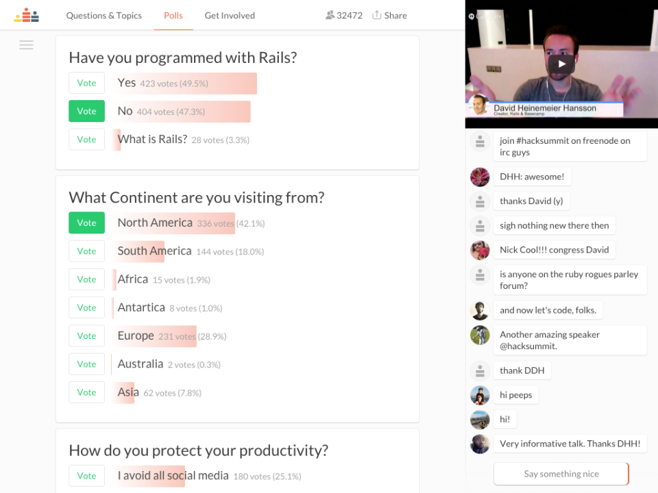 Crowdcast Software - Crowdcast live polls