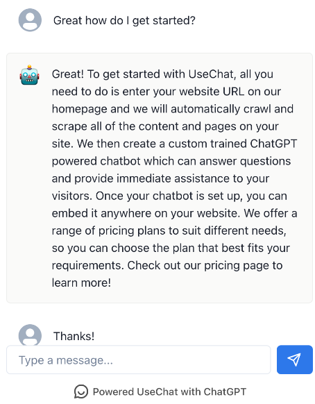 UseChat chatbox