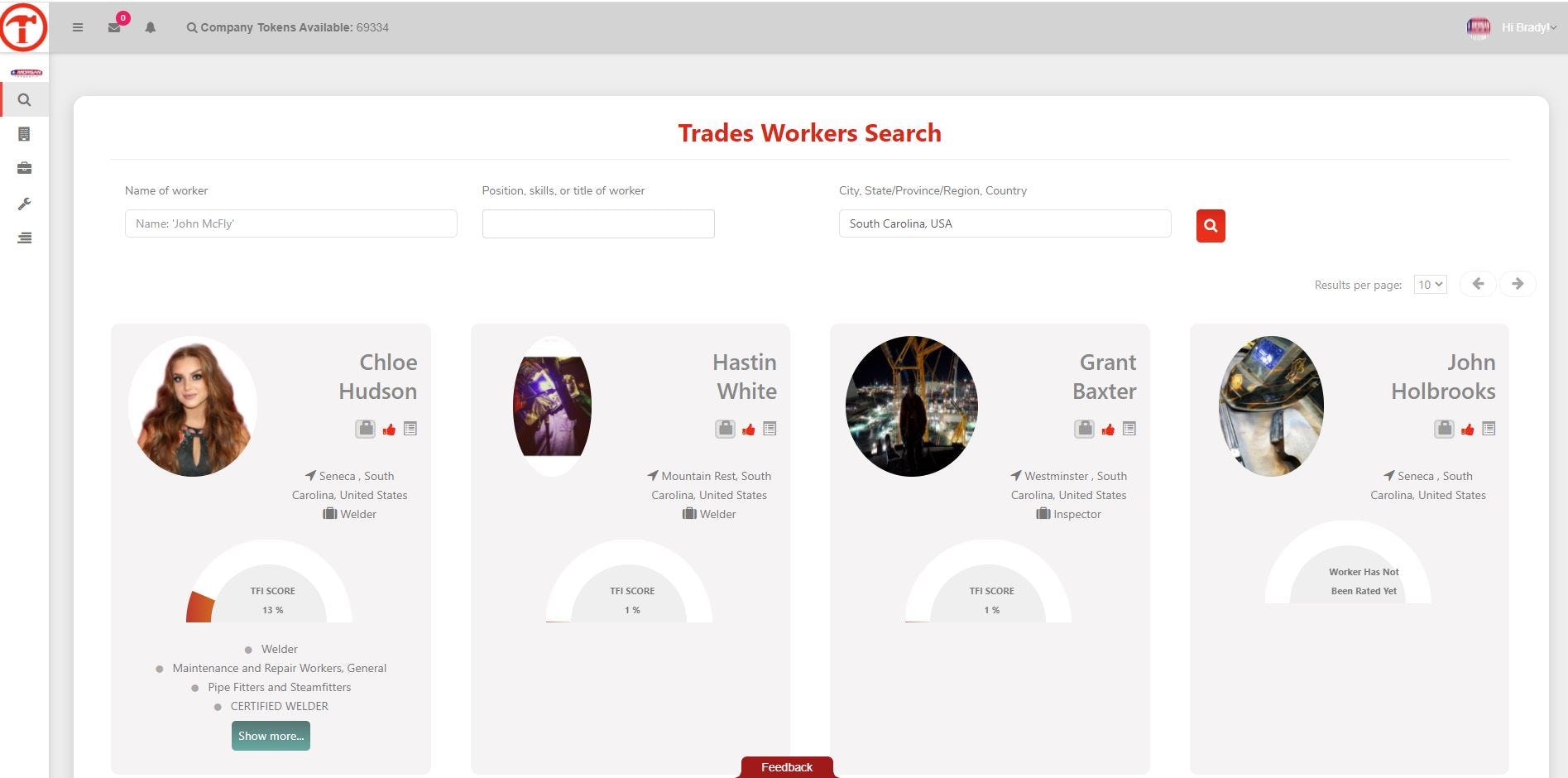TradesFactor Software - Search for skilled workers in our database of tens of thousands.