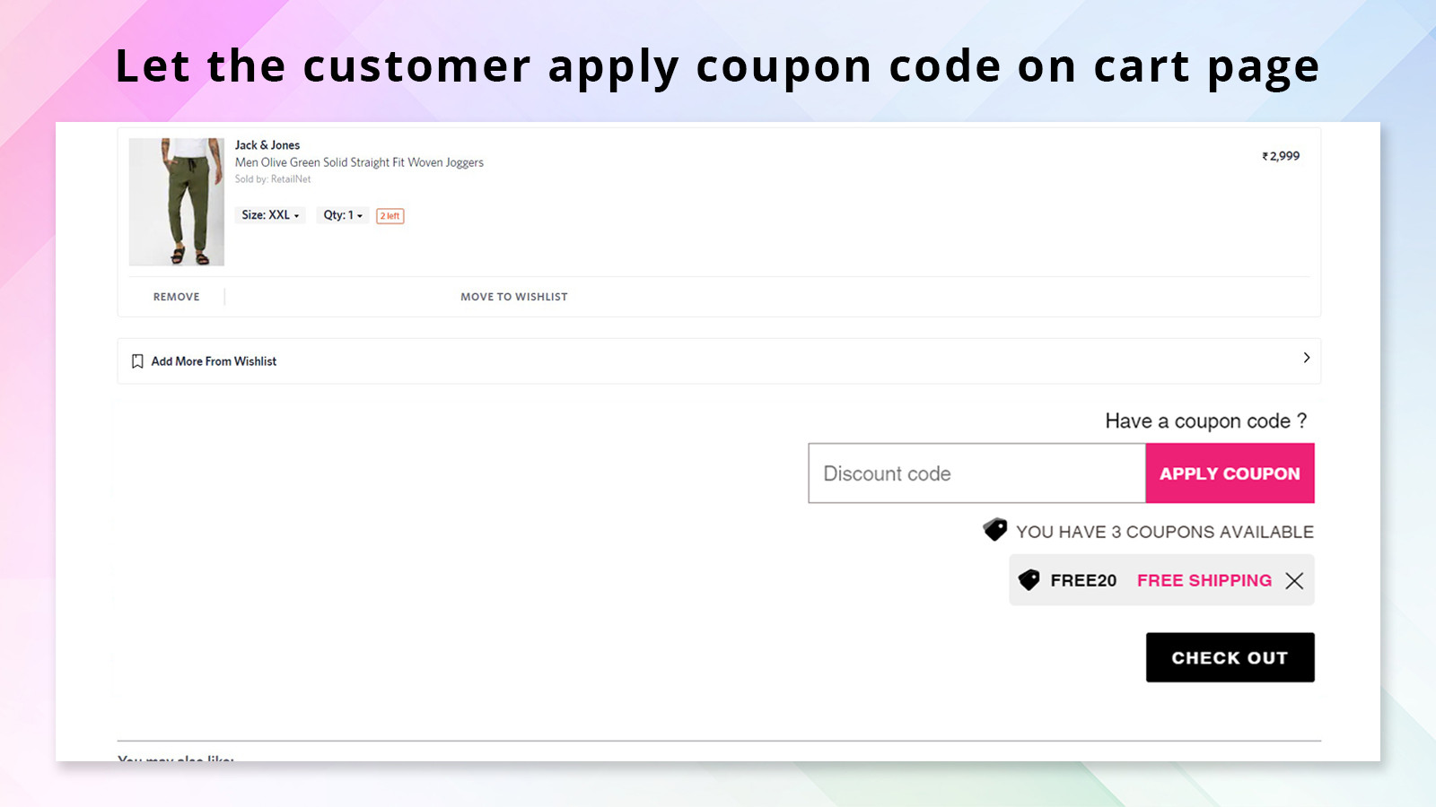 Voila screenshot: Voila coupons