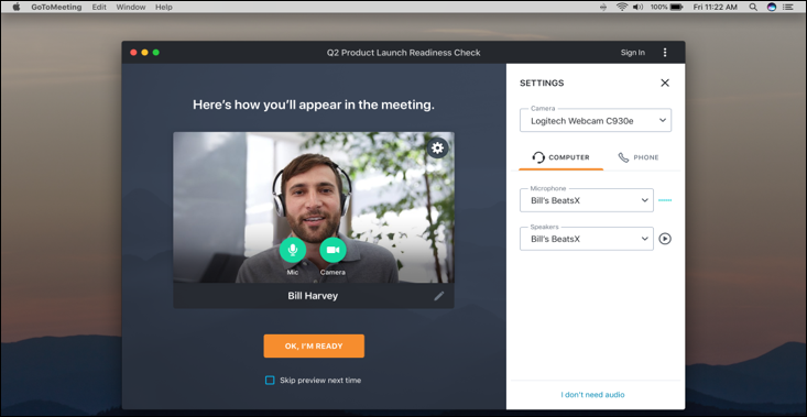 what is the current version of gotomeeting on mac