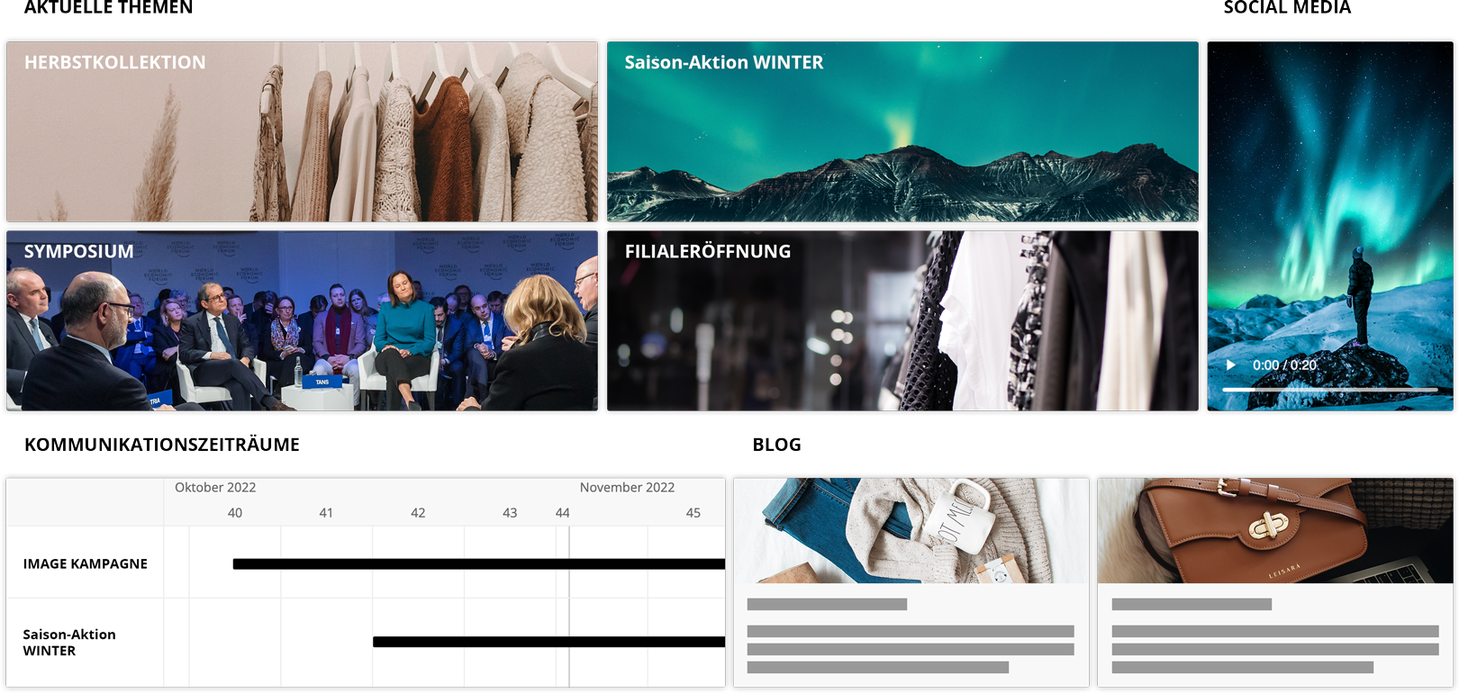 MMC screenshot: Im MMC Portal haben Sie Projektstatus, News, Aufgaben und Medien jederzeit aktuell im Blick. Der ideale Startpunkt, um Marketingmaßnahmen gezielt,
einfach und effizient zu organisieren und zu managen.