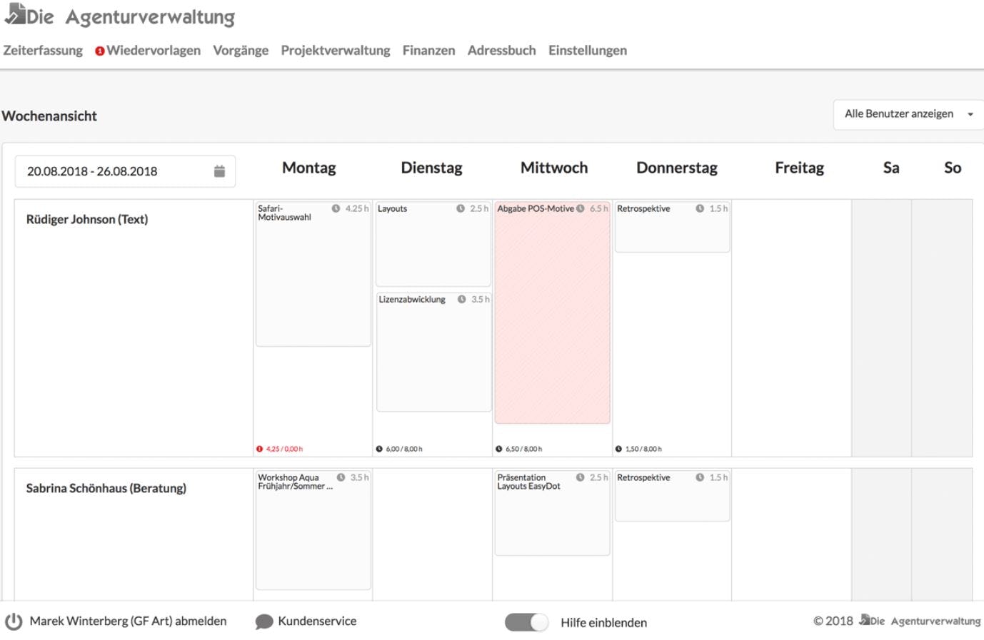 Die Agenturverwaltung Software - 2
