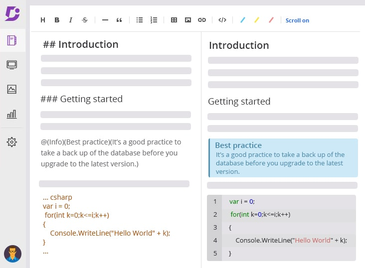 Document360 Markdown Support