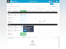 HotSchedules Software - The scheduling calendar allows users to create and edit shifts