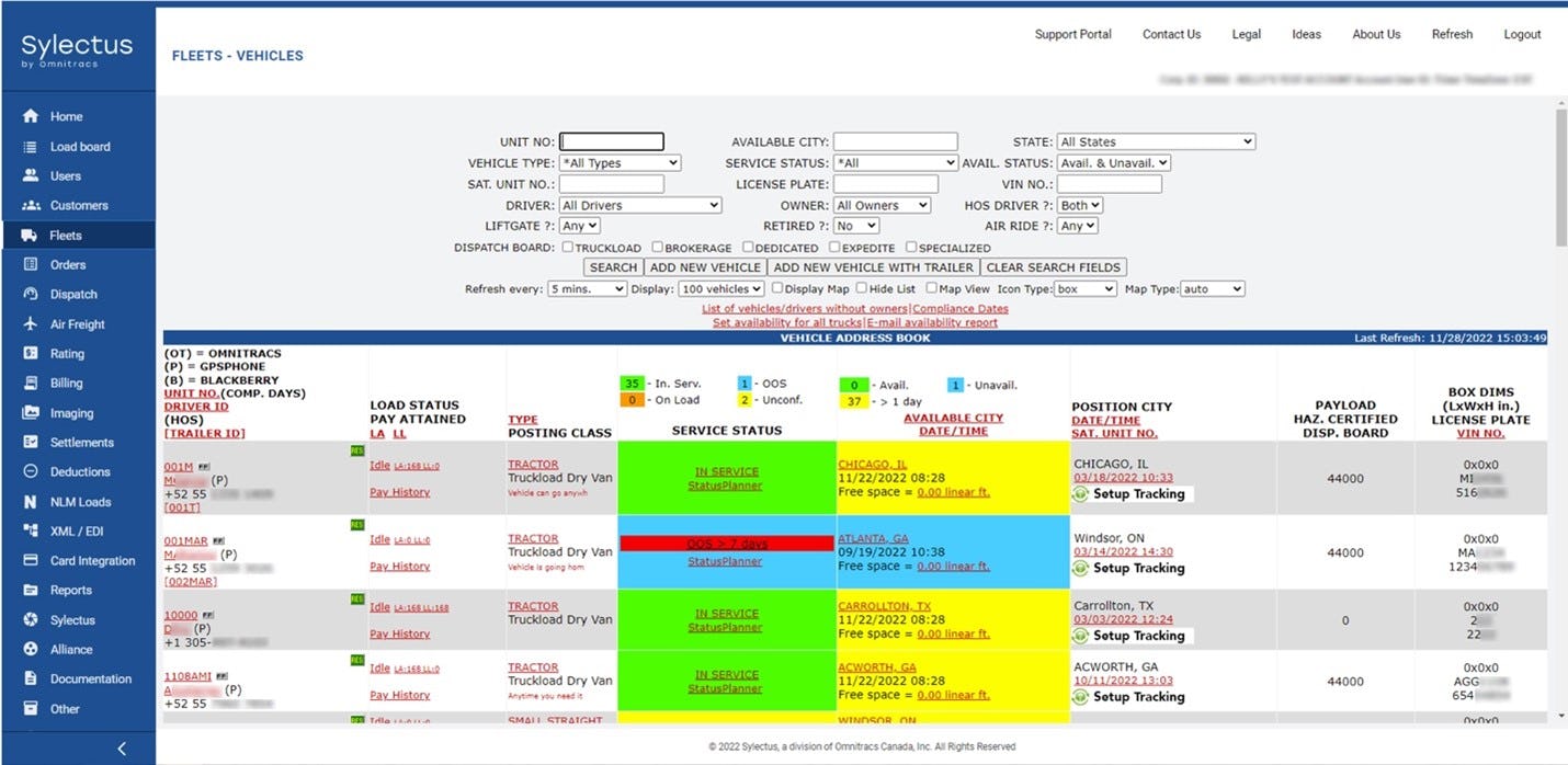 Sylectus AlliancePro Software - Sylectus AlliancePro Scheduling and Availability Dashboard