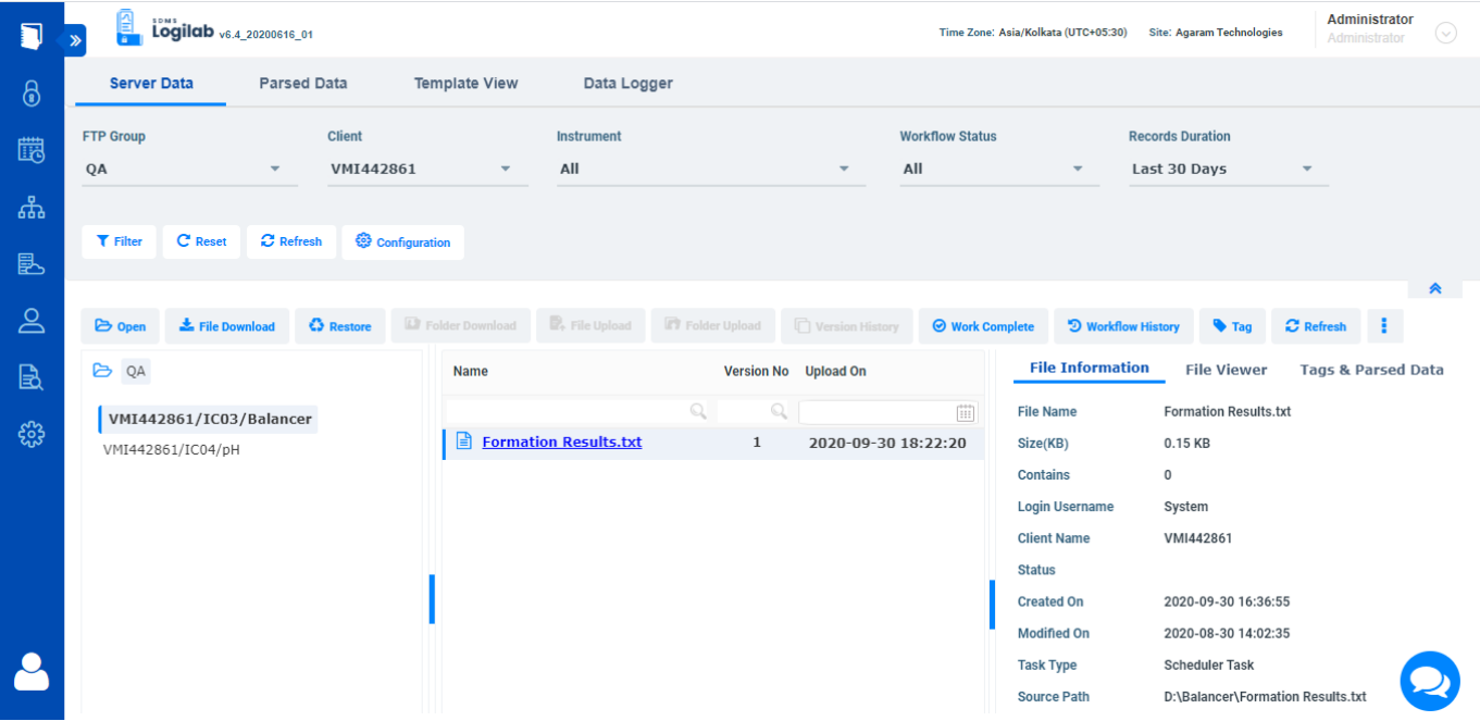 Logilab SDMS server data