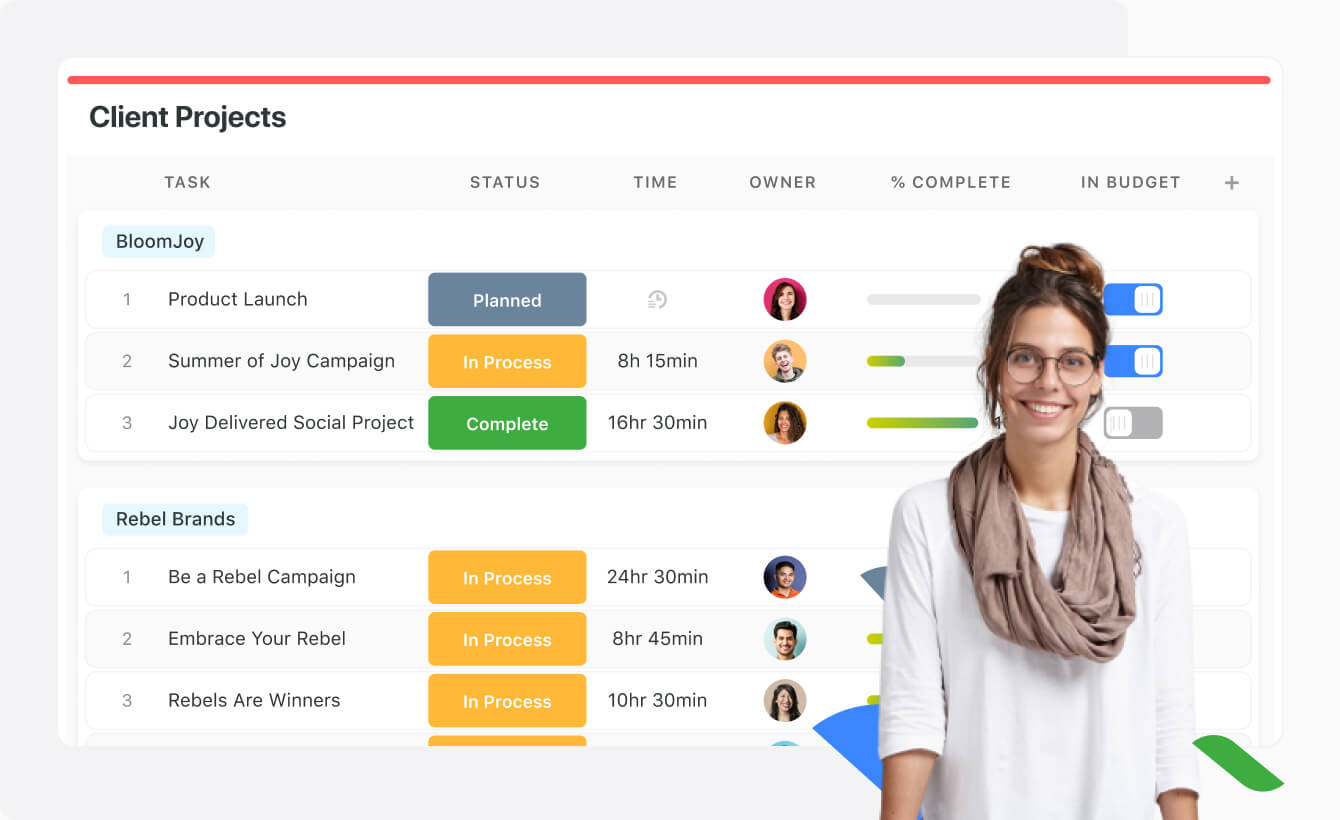 Track your marketing project hours with SmartSuite Time Tracking.