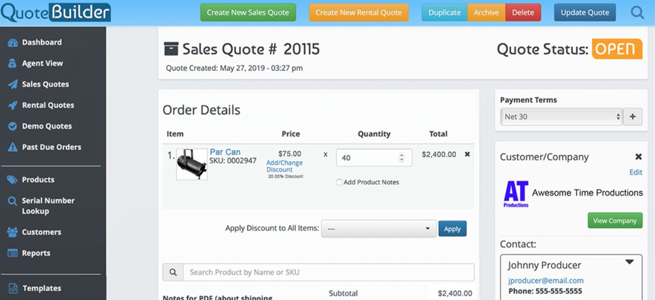 QuoteBuilder Software - QuoteBuilder sales quotes