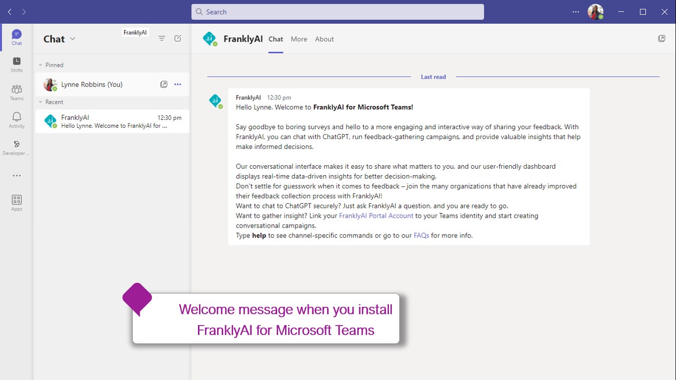 Completely integrated into Microsoft Teams