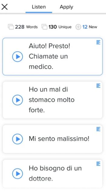 Mango screenshot: Mango learn by listening