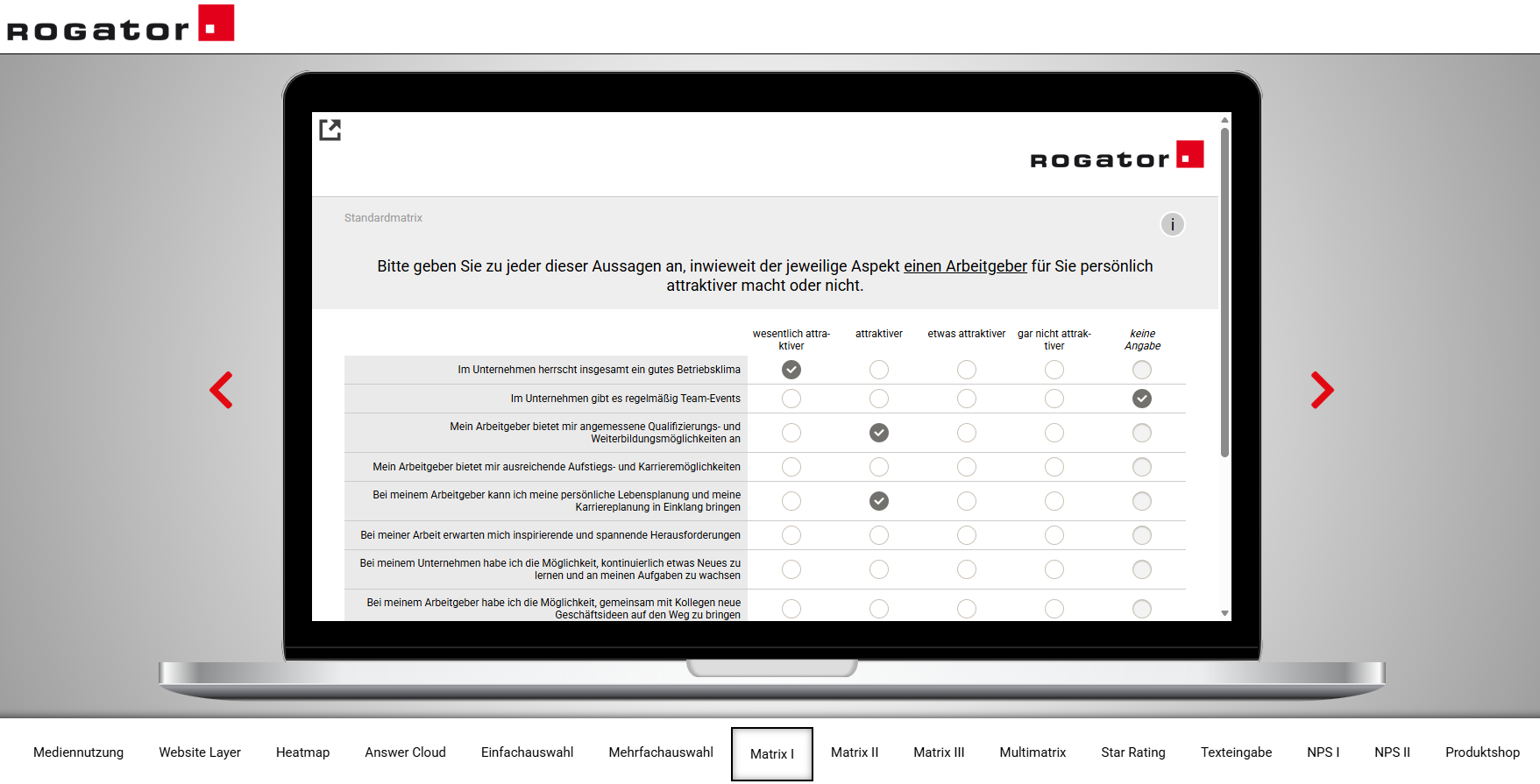 G3plus screenshot: G3plus question design