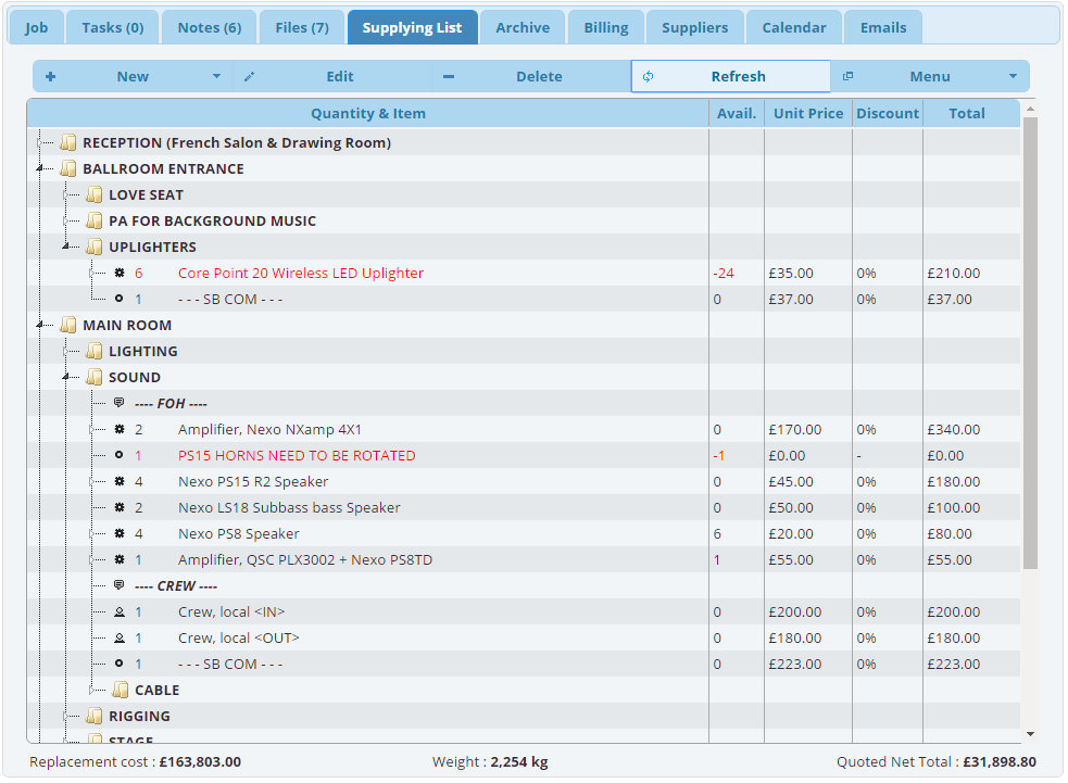 HireHop Supplying