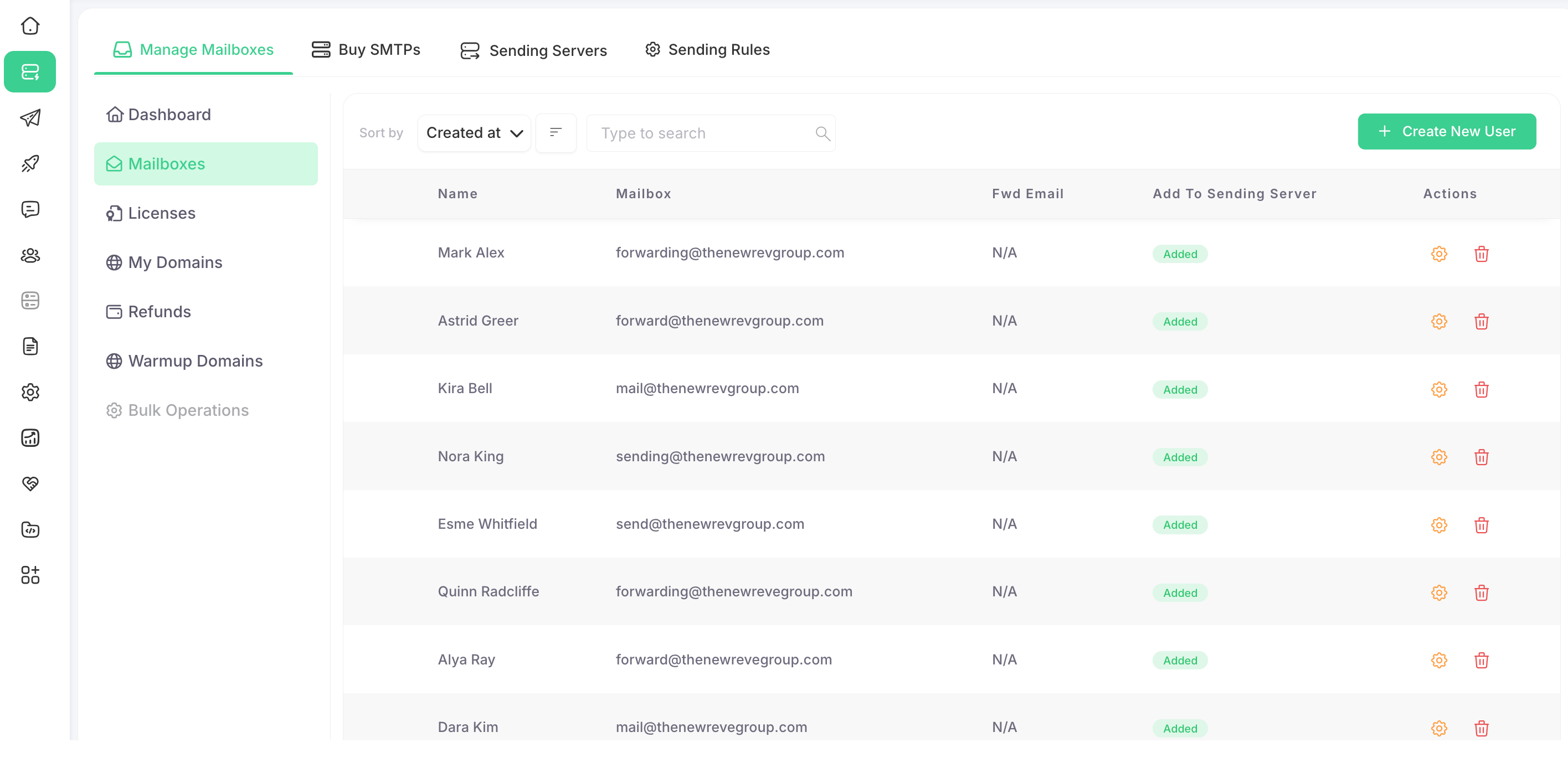 Sendcrux Software - Mailboxes